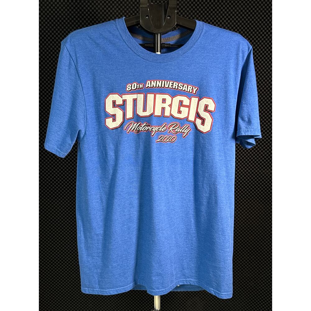 2020 Sturgis 80th Motorcycle Rally T-Shirt with Mount Rushmore Graphic, Size L